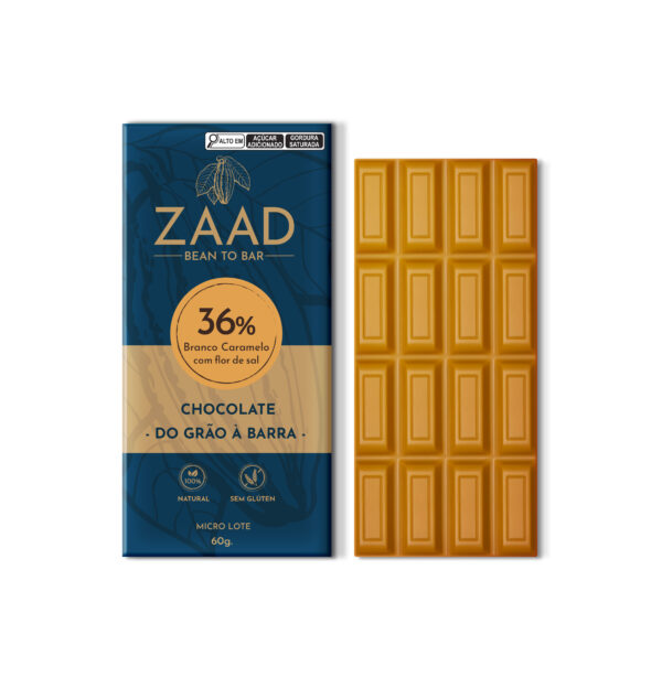 Chocolate 36% Branco Caramelo com flor de sal