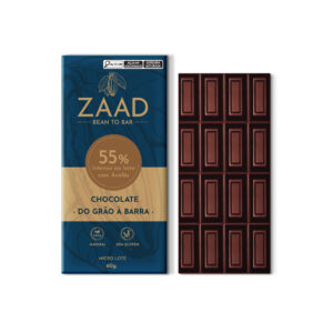 Chocolate intenso 55% ao leite com Avelãs