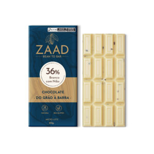 Chocolate 36% Branco com Nibs de cacau
