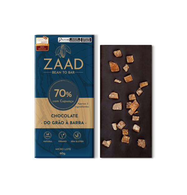 Chocolate Intenso 70% cacau com Cupuaçu – Premiado Internacionalmente
