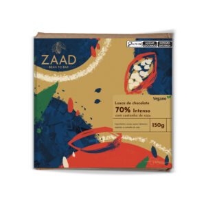 Lasca de Chocolate 70% com Castanha de Caju - 150g