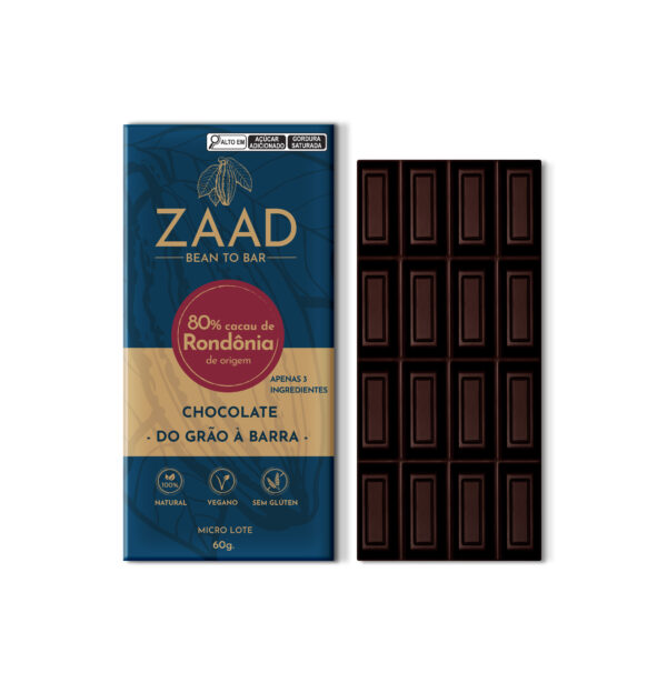 Chocolate Intenso 80% cacau - Origem Rondônia